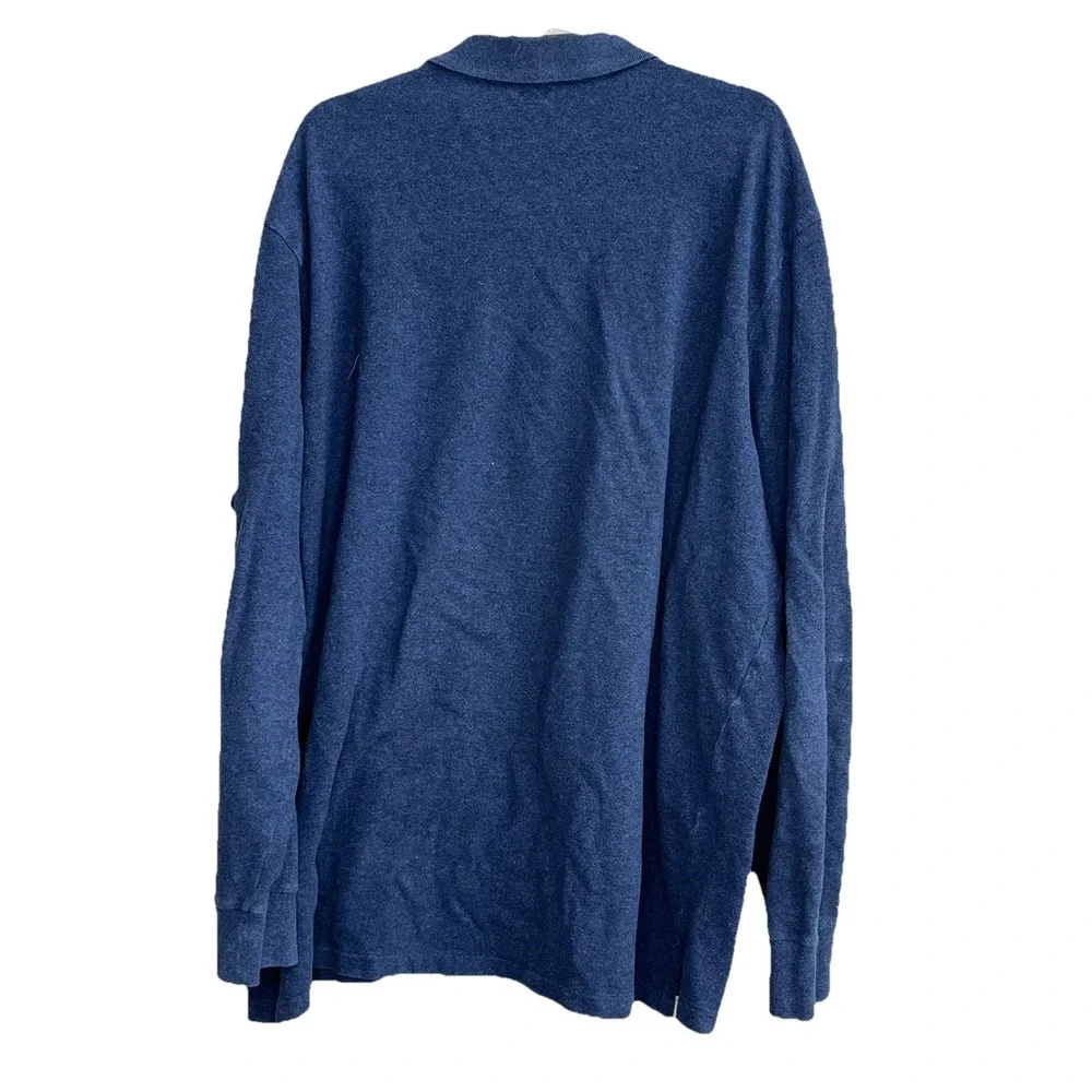 Polo Ralph Lauren Long Sleeve Shirt XXL Blue Collared 2‎ Button Cotton Classic